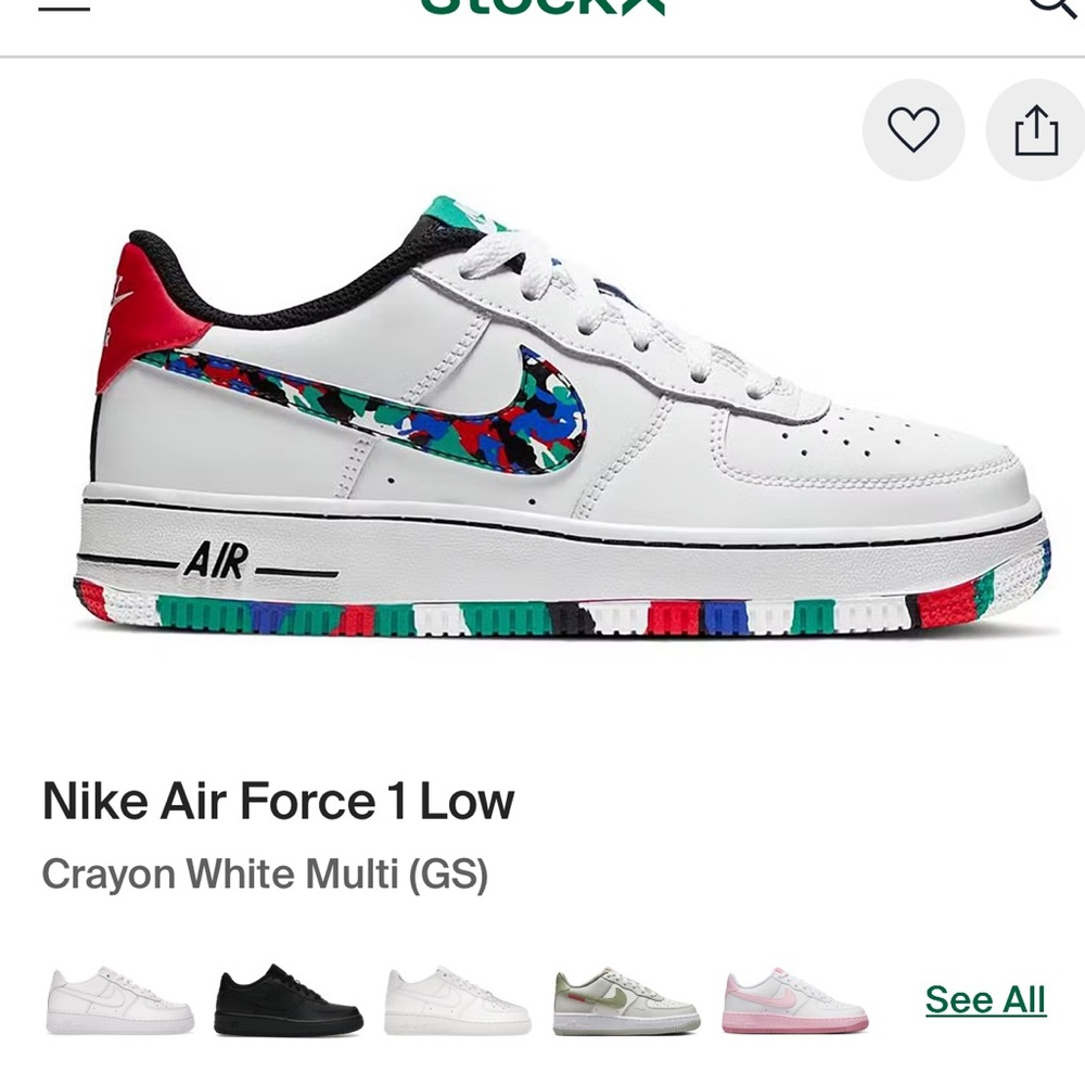 Nike Air Force 1 Low White with Multi-Color Accents